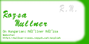 rozsa mullner business card